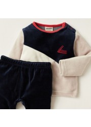 Juniors Colourblock T-shirt and Solid Pyjama Set