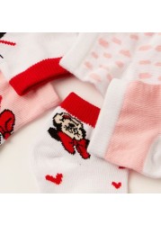 Disney Minnie Mouse Print Socks - Set of 5