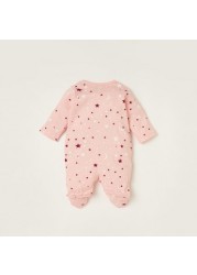 Juniors All-Over Printed Closed Feet Sleepsuit with Long Sleeves