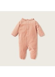 Juniors All-Over Printed Closed Feet Sleepsuit with Long Sleeves