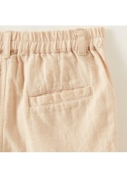 Giggles Solid Shorts with Elasticised Waistband and Pockets