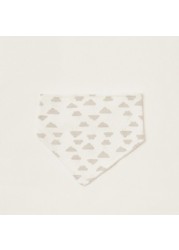 Juniors Cloud Print Bandana Bib - Set of 2