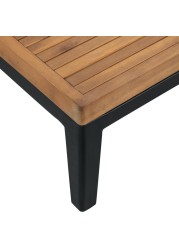 Aruba Deluxe Aluminum Coffee Table W/Wooden Top Generic (100 x 100 x 33 cm)