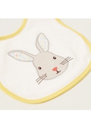 Juniors Rabbit Applique Bib with Snap Button Closure