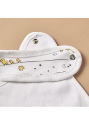 Juniors Embroidered Detail Bib with Press Button Closure