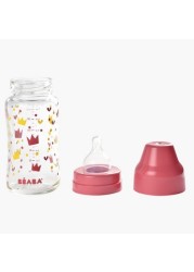 Beaba Printed Wide Neck Feeding Bottle - 240 ml