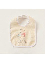 Disney Winnie the Pooh Print Bib with Snap Button Closure - Set of 6