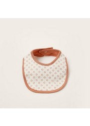 Juniors All-Over Printed Bib with Press Button Closure