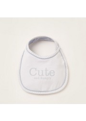 Giggles Printed Bib with Snap Button Closure