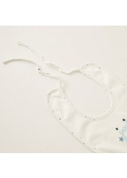 Giggles Embroidered Bib with Tie-Up Closure