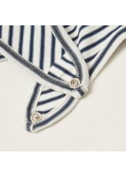 Giggles Striped Bib with Press Button Closure