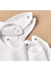 Juniors Ribbed Bib with Snap Button Closure
