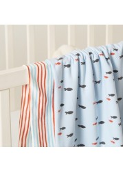 Juniors Printed 2-Piece Receiving Blanket Set - 70x70 cms