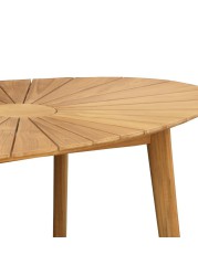 طاولة سفرة اسكندنافية بيضوية خشب ساج، LV39-TA1000 (90 × 180 × 73 سم)