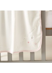 Giggles Star Embroidered Blanket - 76 x 110 cms