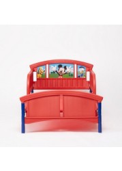 Disney Mickey Mouse Print Toddler Bed with Guardrails