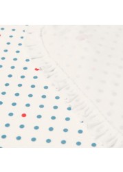 Juniors All-Over Polka Dot Print Receiving Blanket with Bow Detail