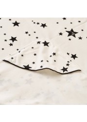 Juniors All-Over Star Print Receiving Blanket with Hood - 80 x 80 cms