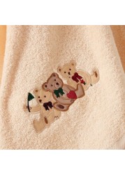 Juniors Bear Applique Bath Towel - 120x60 cms