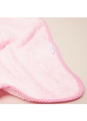 Juniors Heart Embroidered Towel with Hood - 80x80 cms