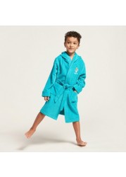 Juniors Textured Robe with Hood and Pockets