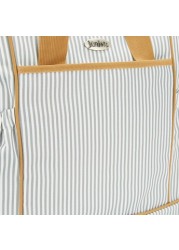 Juniors Striped Diaper Bag with Changing Mat