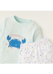 Juniors 4-Piece Printed T-shirt and Pyjama Set