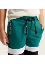 Juniors Panelled Shorts with Drawstring Closure and Pockets