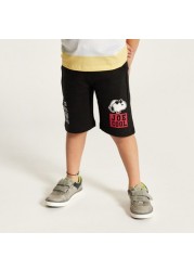 Snoopy Striped Crew Neck T-shirt and Shorts Set