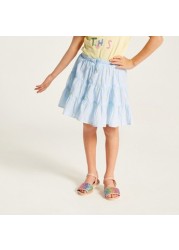 Juniors Printed Sleeveless Top and Skirt Set