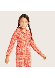 Juniors All-Over Print Shirt and Full Length Pyjama Set