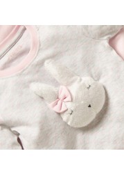 Juniors Bunny Applique Long Sleeve T-shirt and Pyjama Set