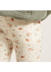 Love Earth All-Over Floral Print Organic Jeggings with Elasticated Waistband