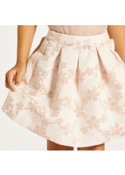 Juniors Textured Skirt with Elasticated Waistband