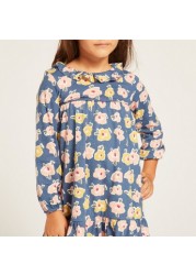 Juniors Printed Knit Dress with Long Sleeves - Set of 3