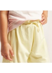 Juniors Solid Shorts with Tie-Up