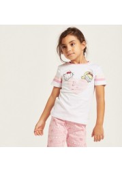 Sanrio Printed Short Sleeves T-shirt and Pyjama Set