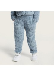 Juniors Textured Hooded Sweatshirt and Jog Pants Set