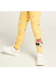 Disney Minnie Mouse Printed Leggings with Elasticated Waistband