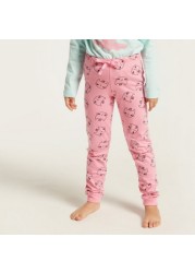 Juniors Printed Long Sleeves T-shirt and Pyjama Set