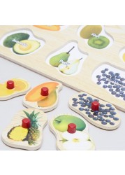 Juniors Fruit Puzzle Board with Knobs