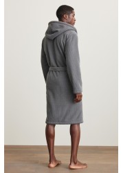 Borg Lined Hooded Dressing Gown