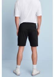 Zip Pocket Jersey Shorts Straight Fit