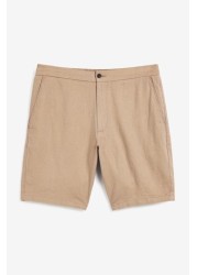 Elasticated Waistband Linen Shorts