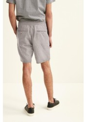 Elasticated Waistband Linen Shorts