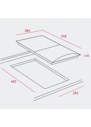 Teka Built-In 2 Zones Ceramic Hob, EFX 30.1 2H (4 x 30.5 x 51 cm)