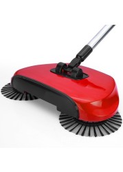 Generic-red Wholesale new type sweeper does not need electricity, does not bend down, telescopic type lazy household hand push sweeper good mop red