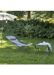 Transabed Steel Deck Chair Lafuma Mobilier (93 x 67 x 88 cm, Titane & Terra)