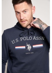 U.S. Polo Assn. Blue Stripe Rider Overhead Hoodie