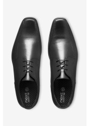 Leather Panel Lace-Up Shoes Regular Fit